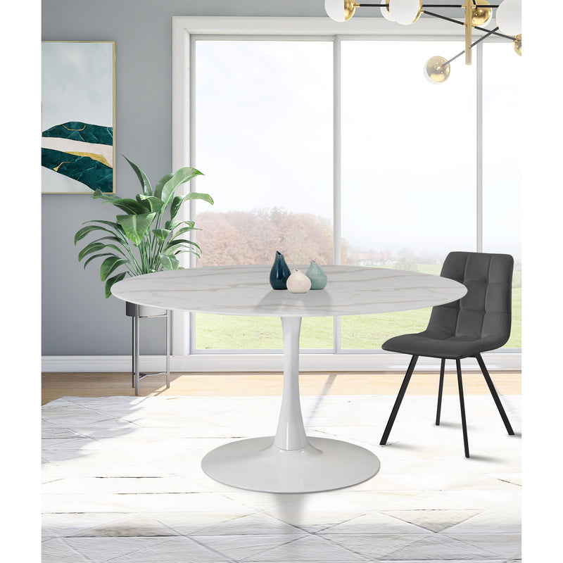 Meridian Tulip White Dining Table IMAGE 3