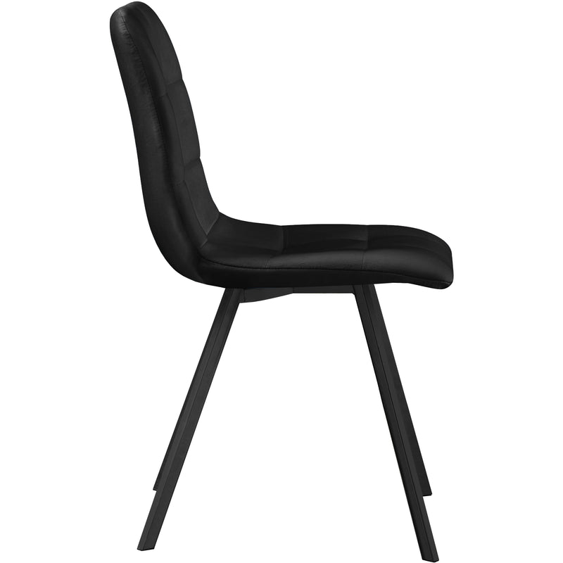 Meridian Annie Black Velvet Dining Chair IMAGE 3