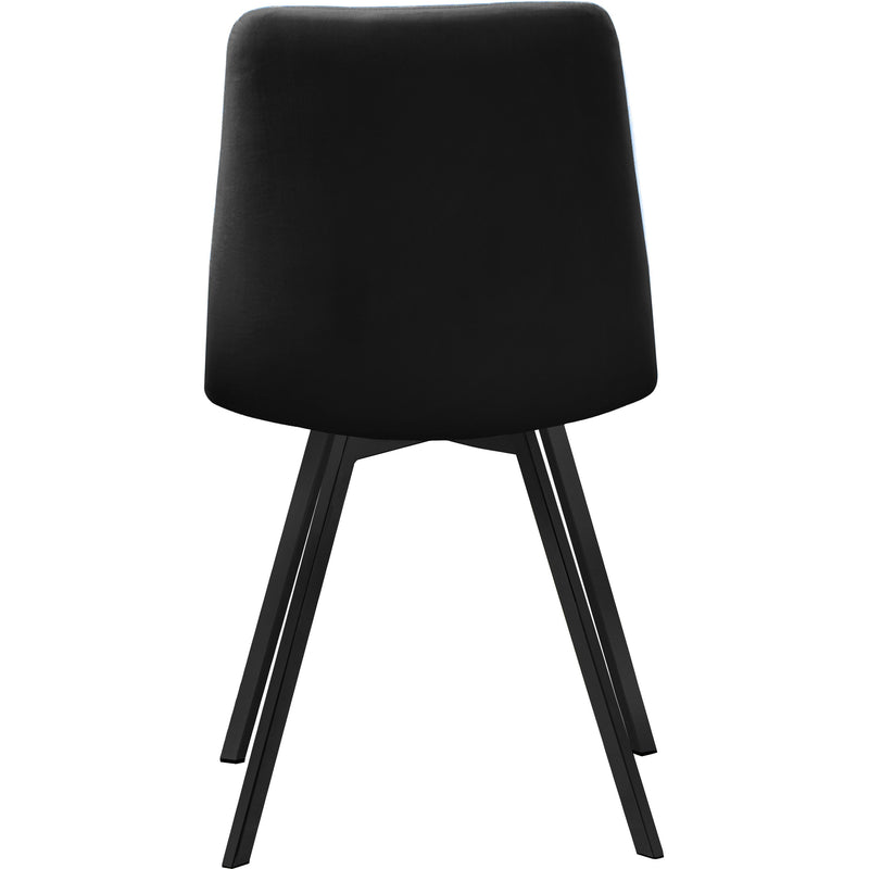 Meridian Annie Black Velvet Dining Chair IMAGE 4