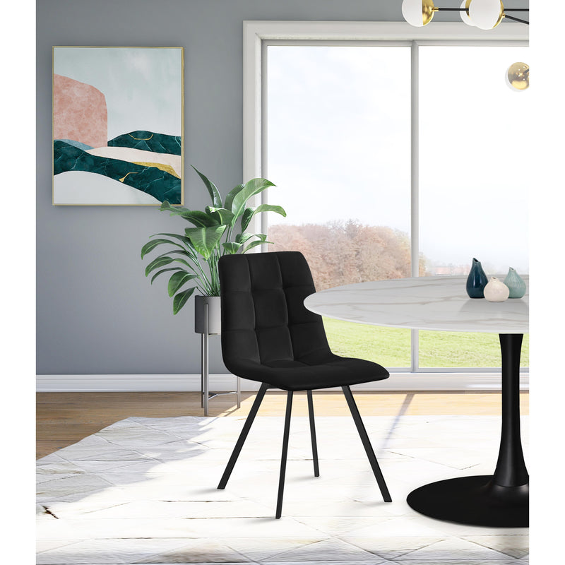 Meridian Annie Black Velvet Dining Chair IMAGE 5