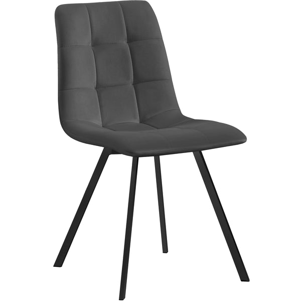 Meridian Annie Grey Velvet Dining Chair IMAGE 1