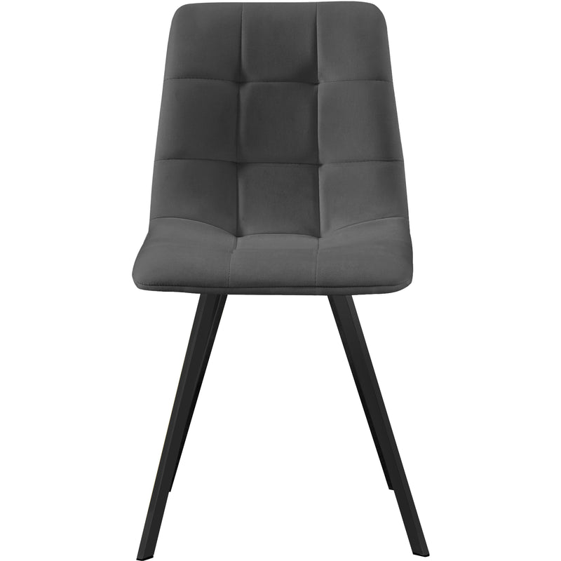 Meridian Annie Grey Velvet Dining Chair IMAGE 2