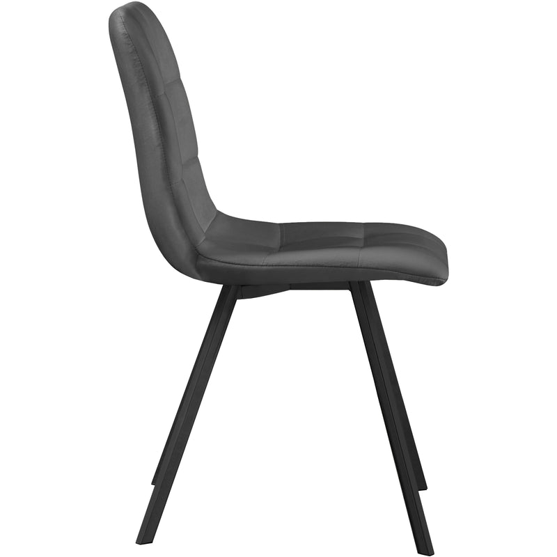 Meridian Annie Grey Velvet Dining Chair IMAGE 3