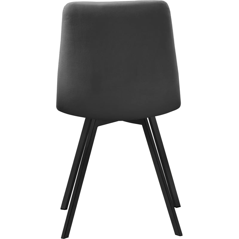 Meridian Annie Grey Velvet Dining Chair IMAGE 4