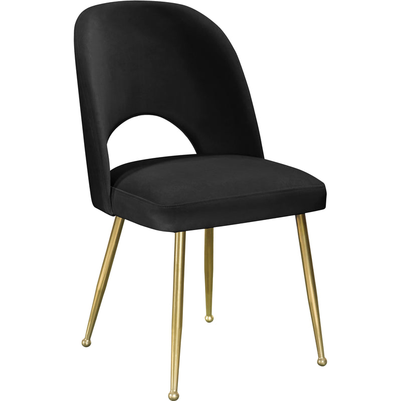 Meridian Logan Black Velvet Dining Chair IMAGE 1