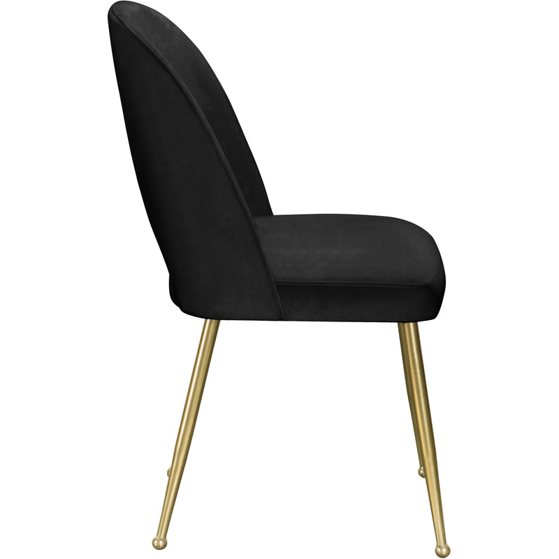 Meridian Logan Black Velvet Dining Chair IMAGE 3