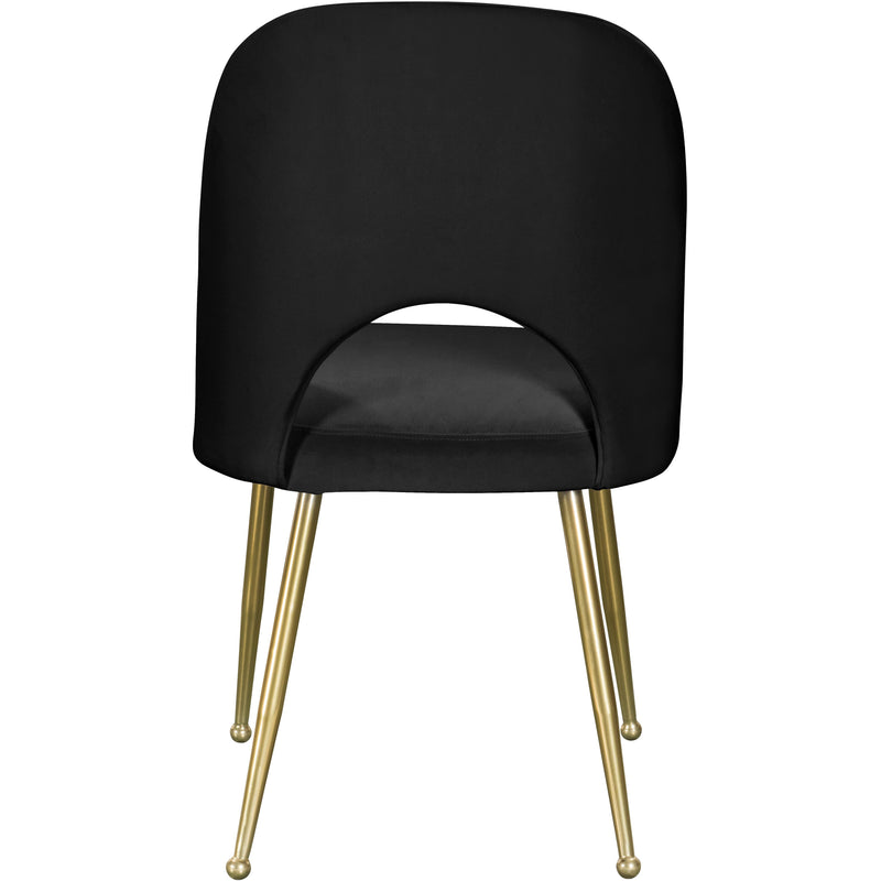 Meridian Logan Black Velvet Dining Chair IMAGE 4