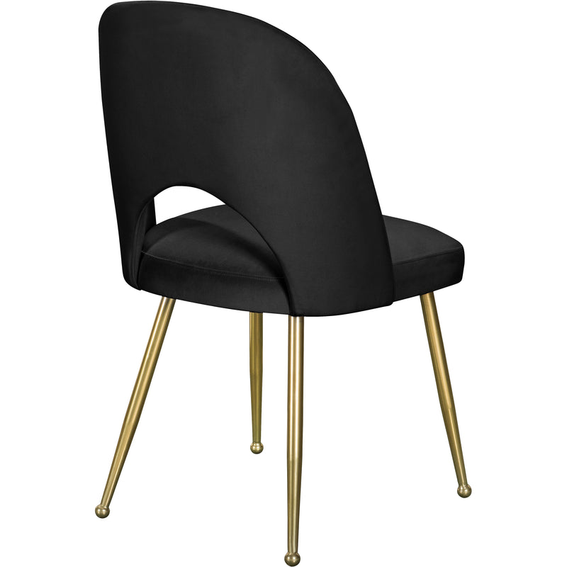 Meridian Logan Black Velvet Dining Chair IMAGE 5