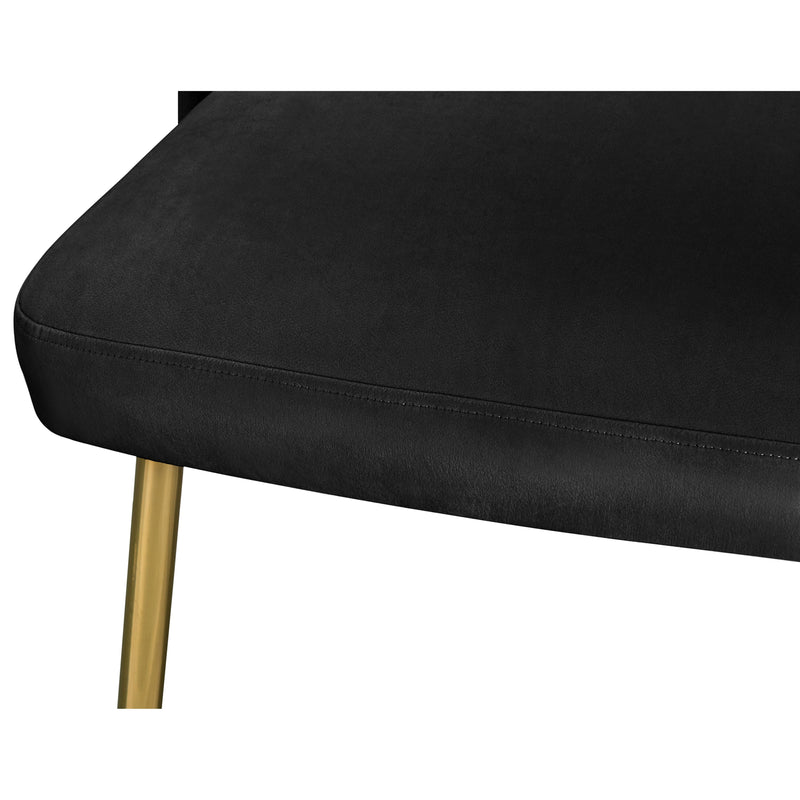 Meridian Logan Black Velvet Dining Chair IMAGE 6