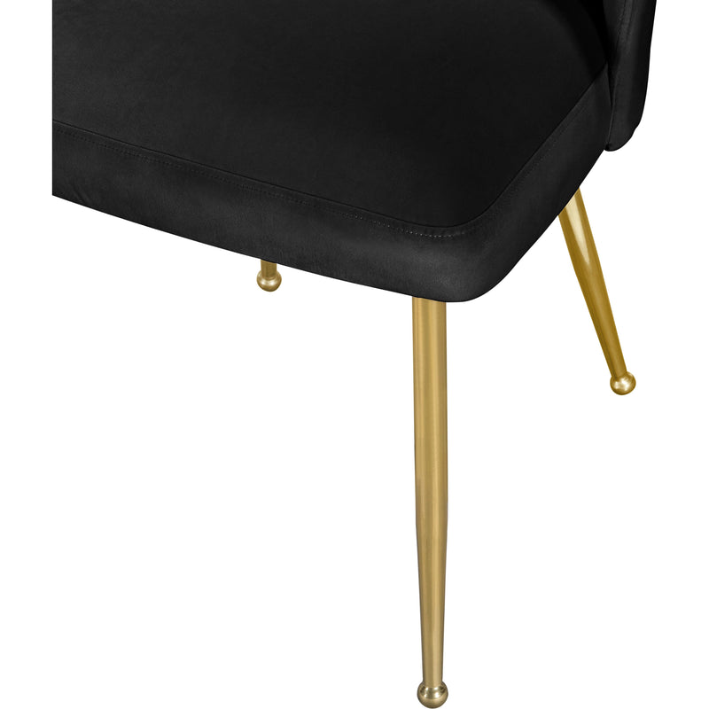 Meridian Logan Black Velvet Dining Chair IMAGE 7