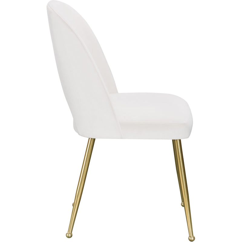 Meridian Logan Cream Velvet Dining Chair IMAGE 3