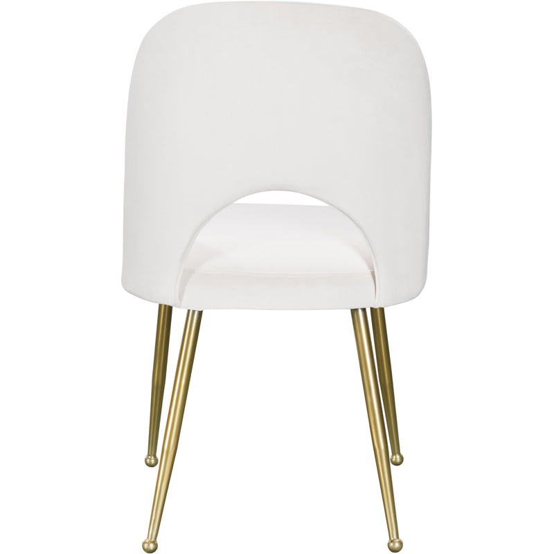 Meridian Logan Cream Velvet Dining Chair IMAGE 4