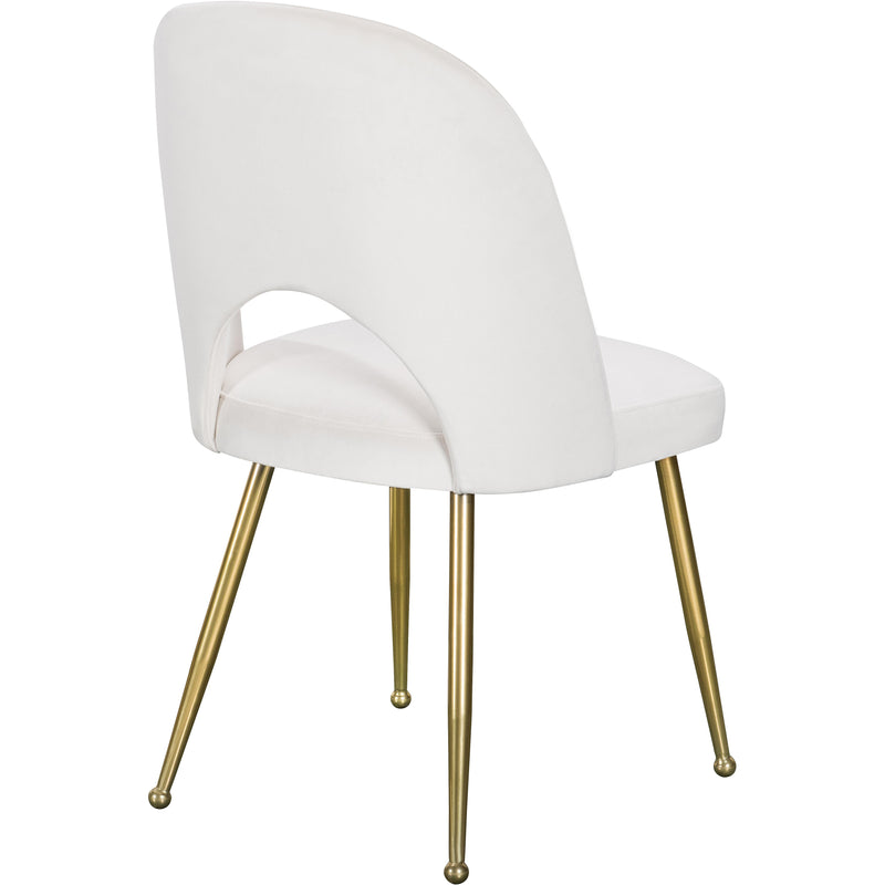 Meridian Logan Cream Velvet Dining Chair IMAGE 5