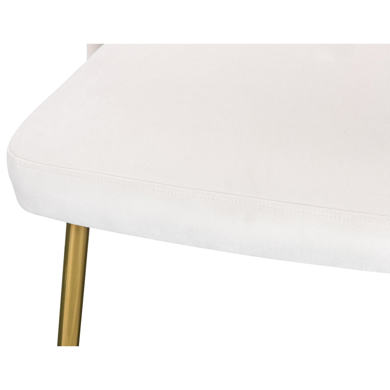 Meridian Logan Cream Velvet Dining Chair IMAGE 6