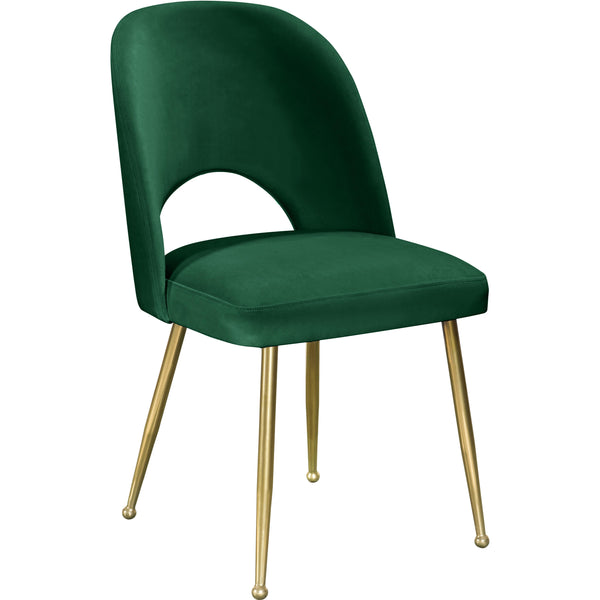 Meridian Logan Green Velvet Dining Chair IMAGE 1