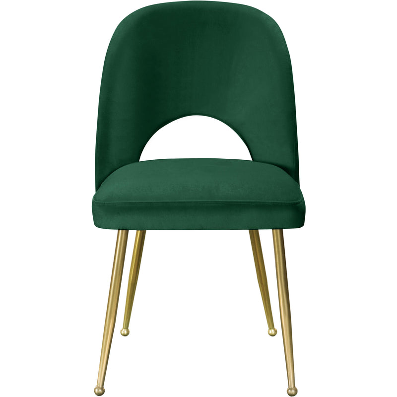 Meridian Logan Green Velvet Dining Chair IMAGE 2