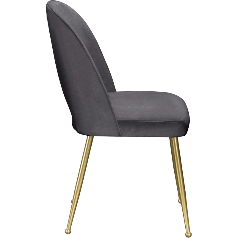 Meridian Logan Grey Velvet Dining Chair IMAGE 3