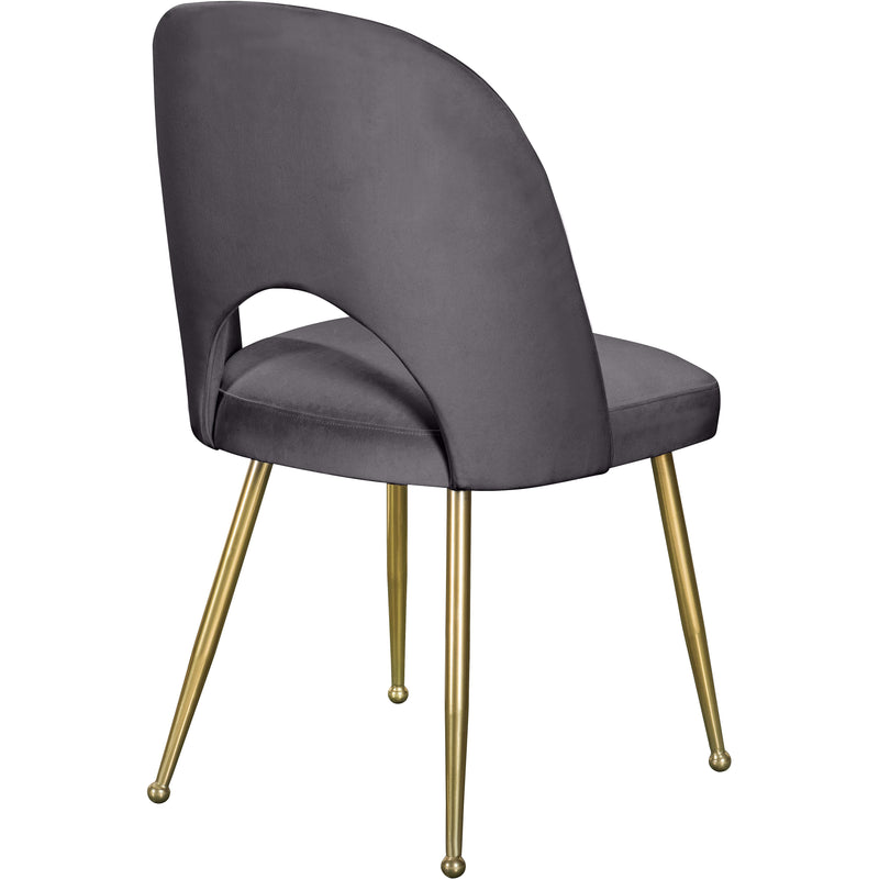 Meridian Logan Grey Velvet Dining Chair IMAGE 5