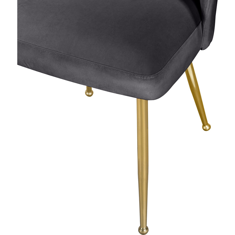 Meridian Logan Grey Velvet Dining Chair IMAGE 7