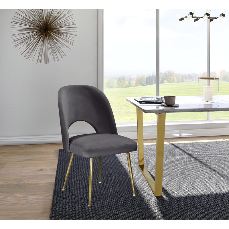 Meridian Logan Grey Velvet Dining Chair IMAGE 9