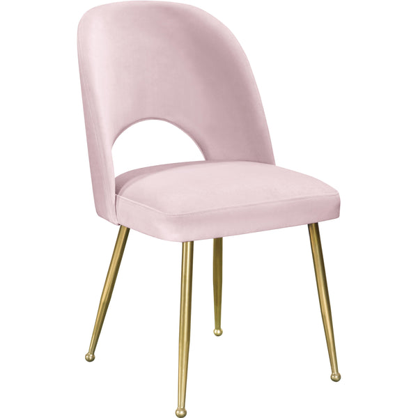 Meridian Logan Pink Velvet Dining Chair IMAGE 1