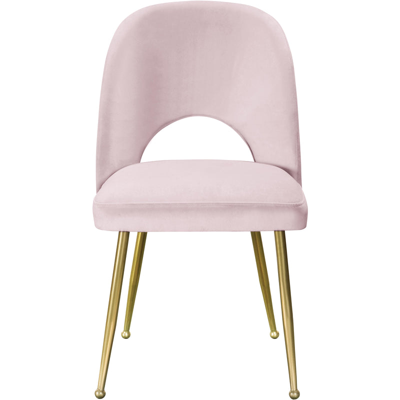 Meridian Logan Pink Velvet Dining Chair IMAGE 2