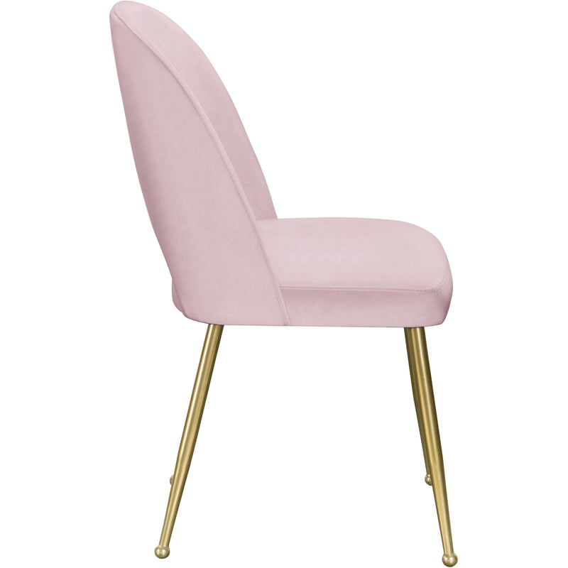 Meridian Logan Pink Velvet Dining Chair IMAGE 3