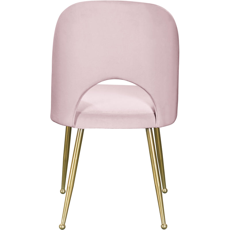 Meridian Logan Pink Velvet Dining Chair IMAGE 4