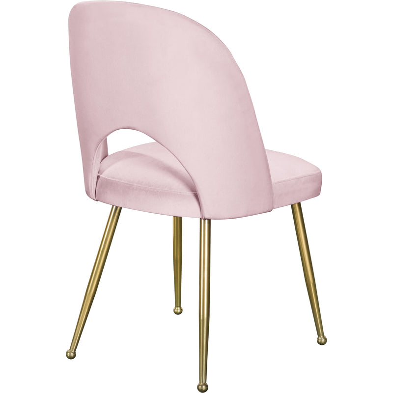 Meridian Logan Pink Velvet Dining Chair IMAGE 5