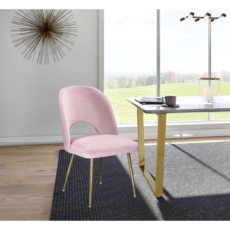 Meridian Logan Pink Velvet Dining Chair IMAGE 9