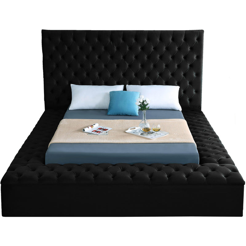 Meridian Bliss Black Velvet Full Bed (3 Boxes) IMAGE 3