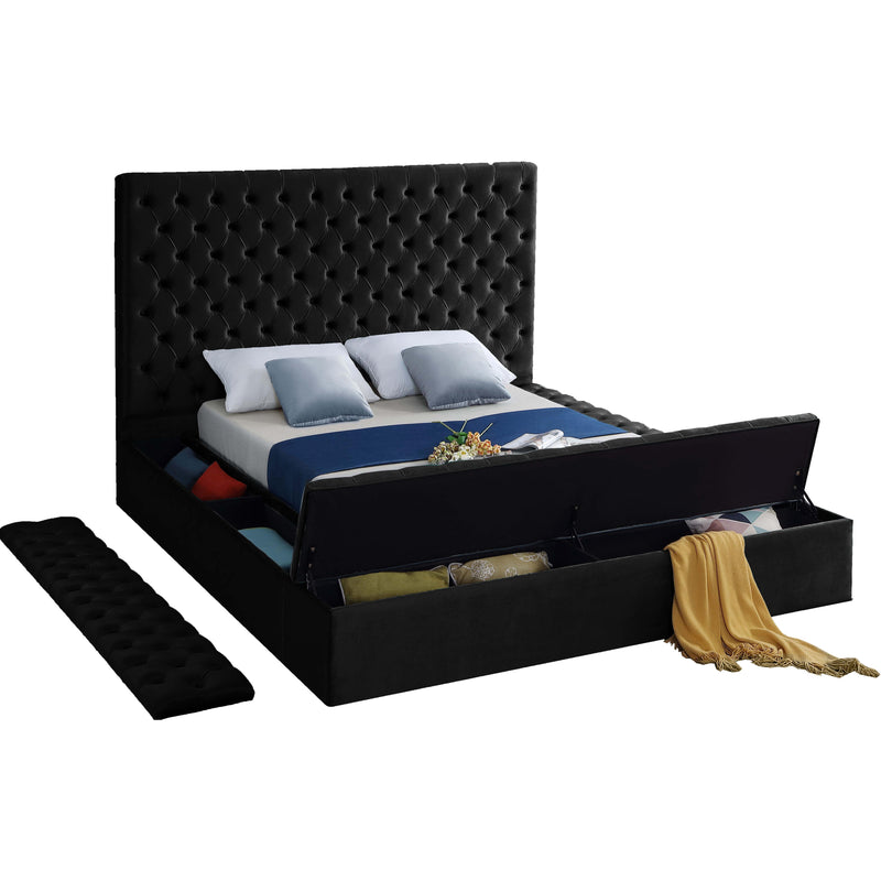 Meridian Bliss Black Velvet Full Bed (3 Boxes) IMAGE 4