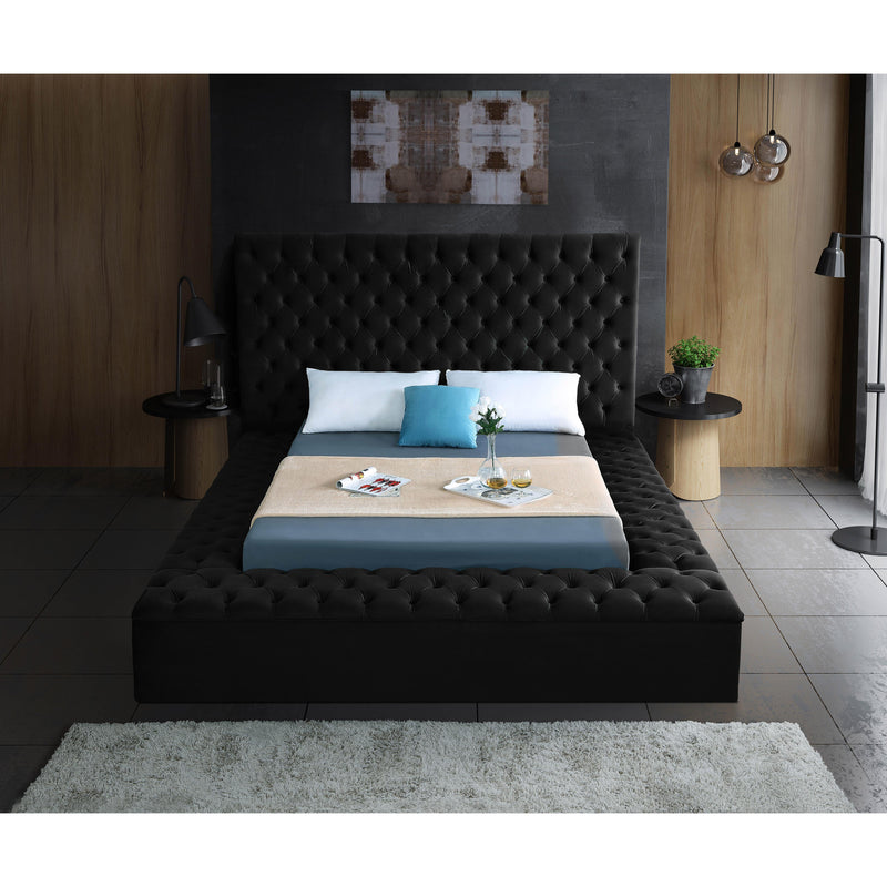 Meridian Bliss Black Velvet Full Bed (3 Boxes) IMAGE 7