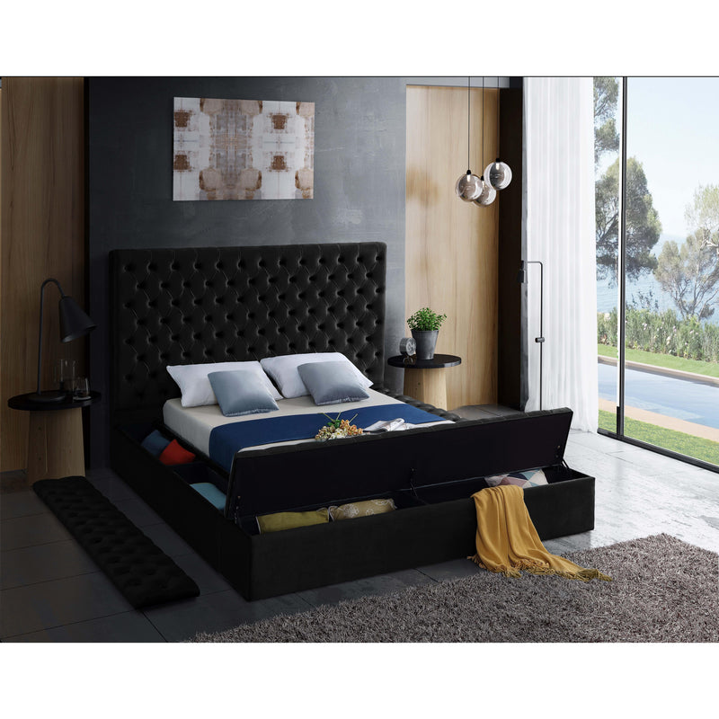 Meridian Bliss Black Velvet Full Bed (3 Boxes) IMAGE 8