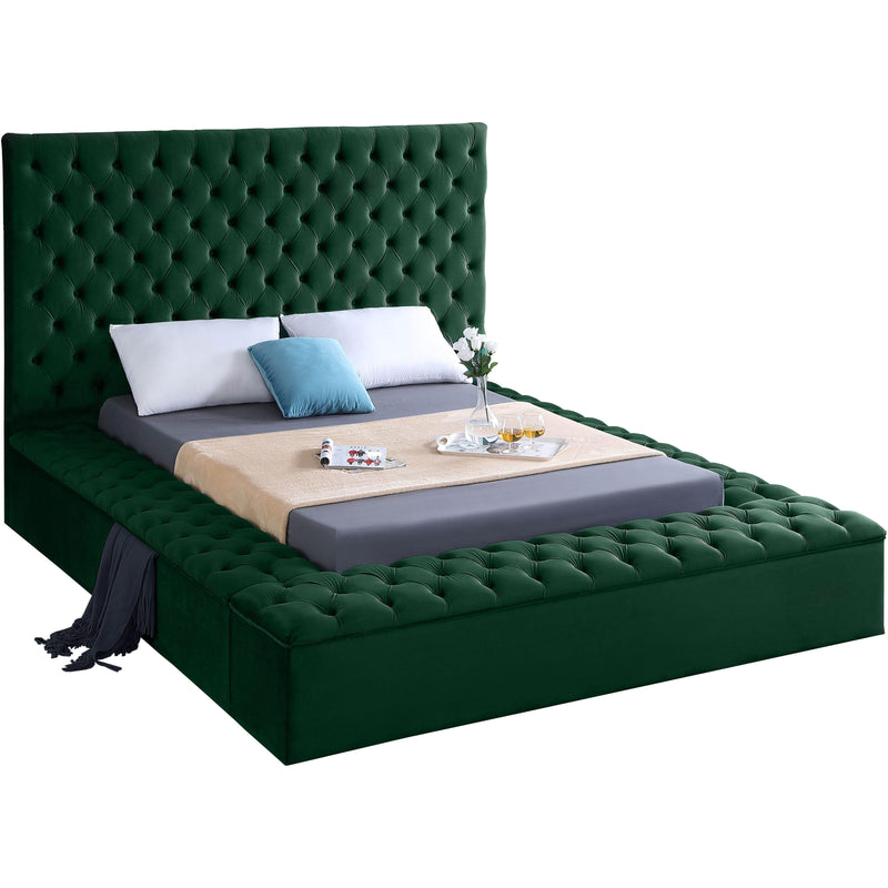 Meridian Bliss Green Velvet Full Bed (3 Boxes) IMAGE 1