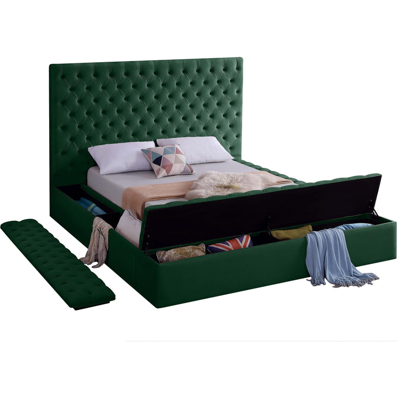 Meridian Bliss Green Velvet Full Bed (3 Boxes) IMAGE 4