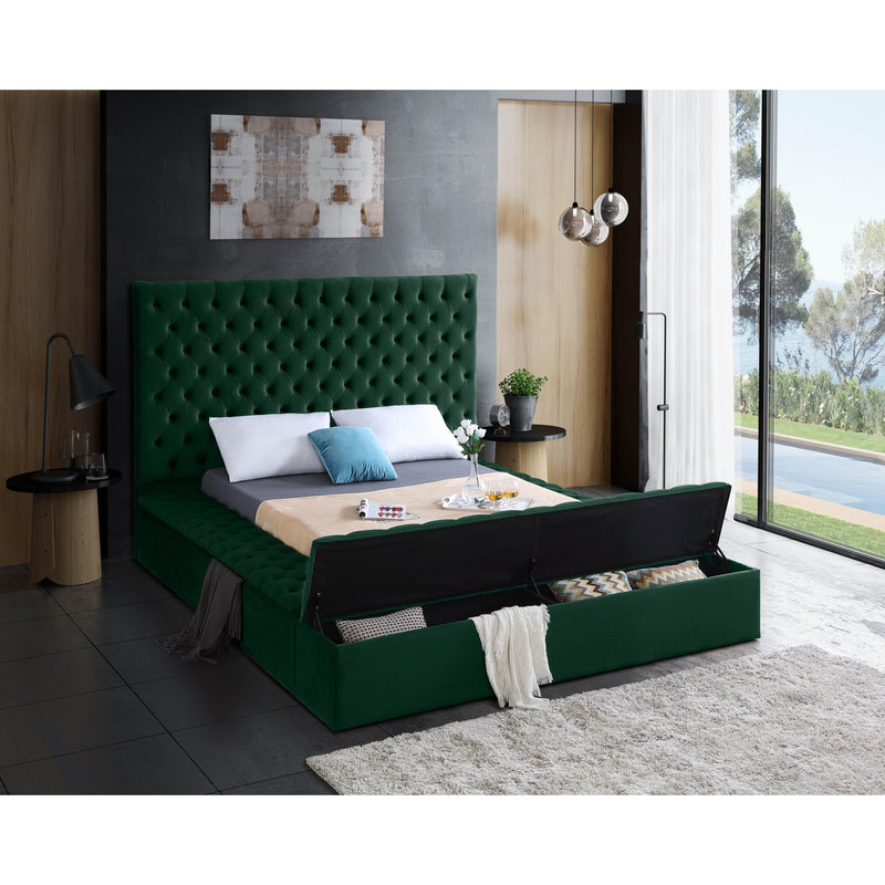 Meridian Bliss Green Velvet Full Bed (3 Boxes) IMAGE 6