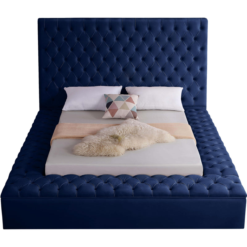 Meridian Bliss Navy Velvet Full Bed (3 Boxes) IMAGE 3