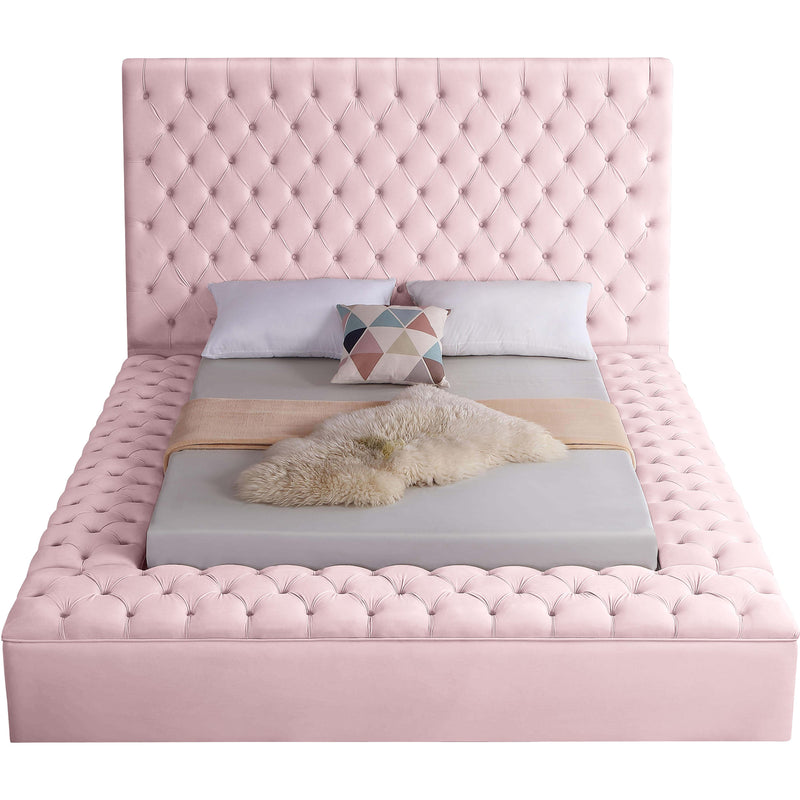 Meridian Bliss Pink Velvet Full Bed (3 Boxes) IMAGE 3