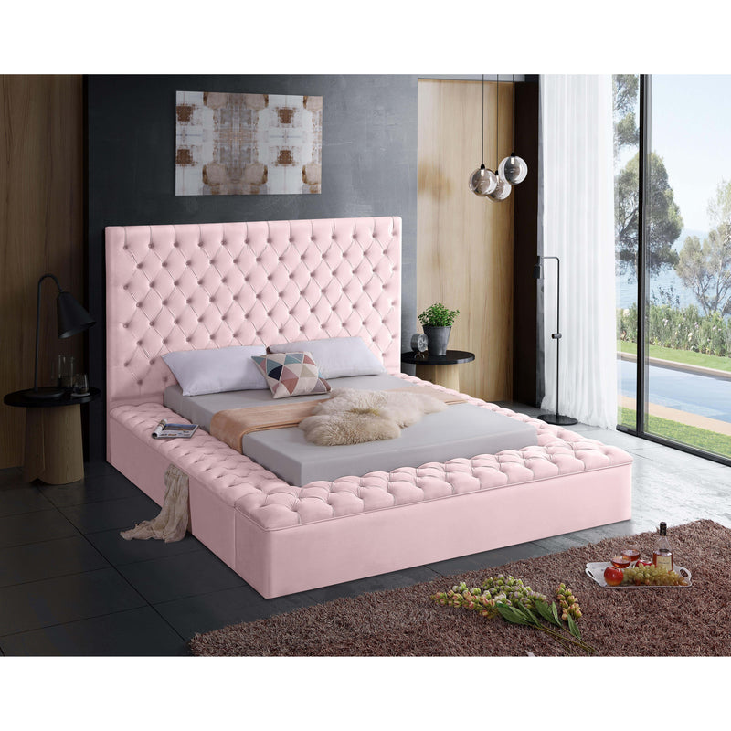 Meridian Bliss Pink Velvet Full Bed (3 Boxes) IMAGE 5