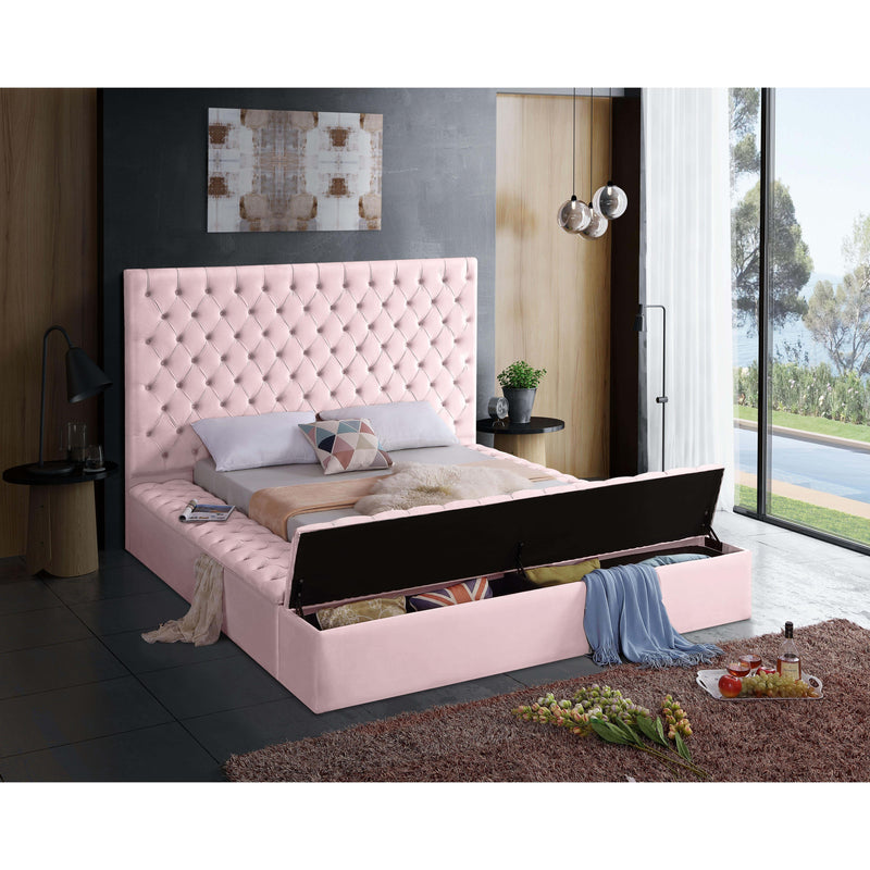 Meridian Bliss Pink Velvet Full Bed (3 Boxes) IMAGE 6