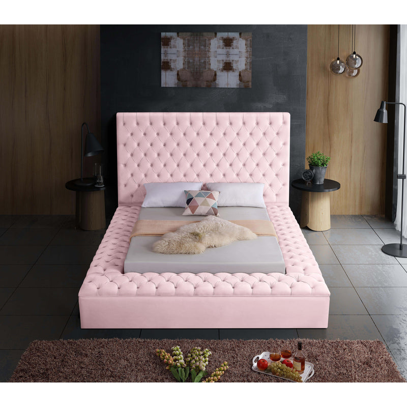 Meridian Bliss Pink Velvet Full Bed (3 Boxes) IMAGE 7