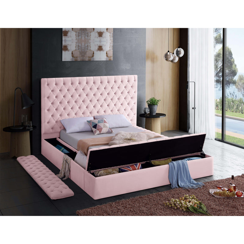 Meridian Bliss Pink Velvet Full Bed (3 Boxes) IMAGE 8