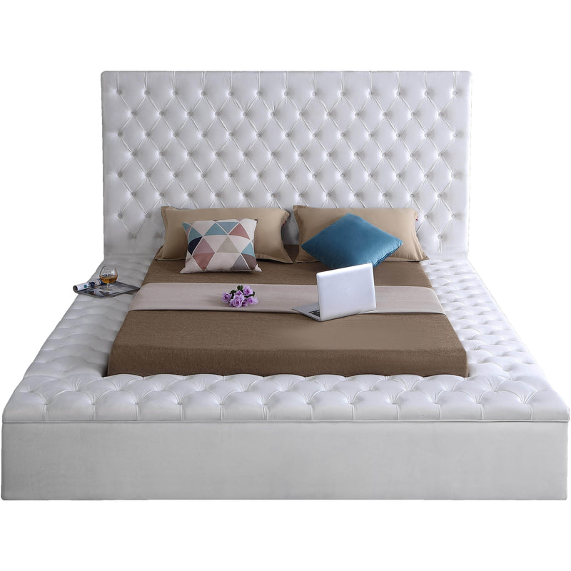 Meridian Bliss White Velvet Full Bed (3 Boxes) IMAGE 3