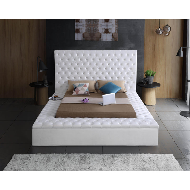 Meridian Bliss White Velvet Full Bed (3 Boxes) IMAGE 7