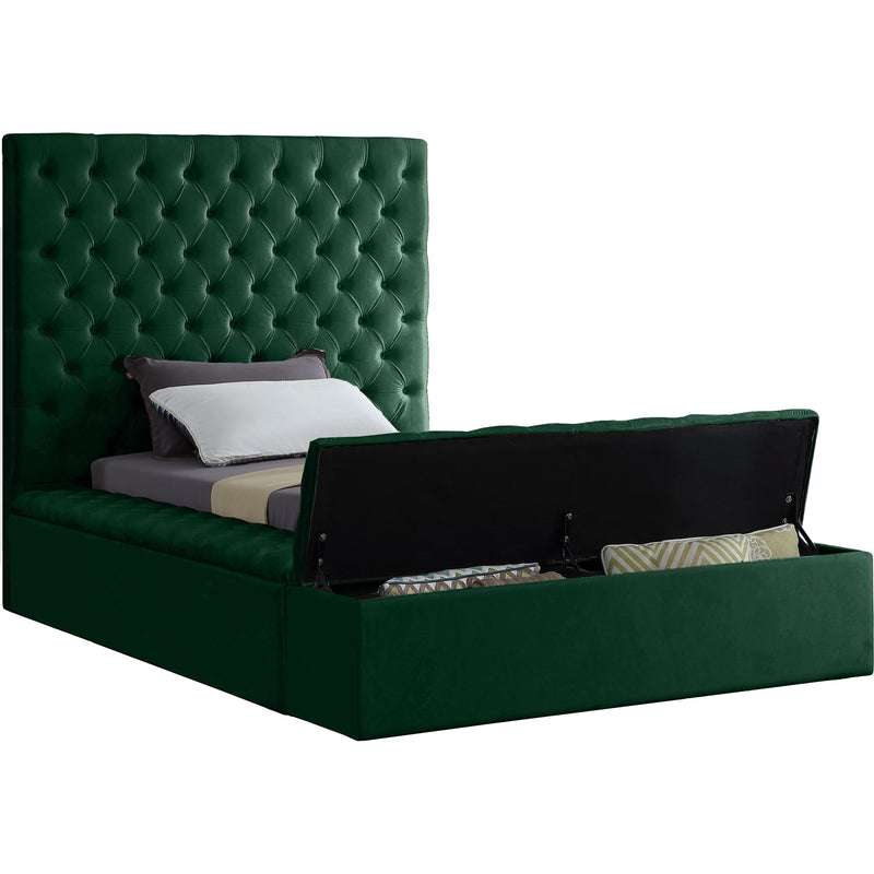 Meridian Bliss Green Velvet Twin Bed (3 Boxes) IMAGE 2