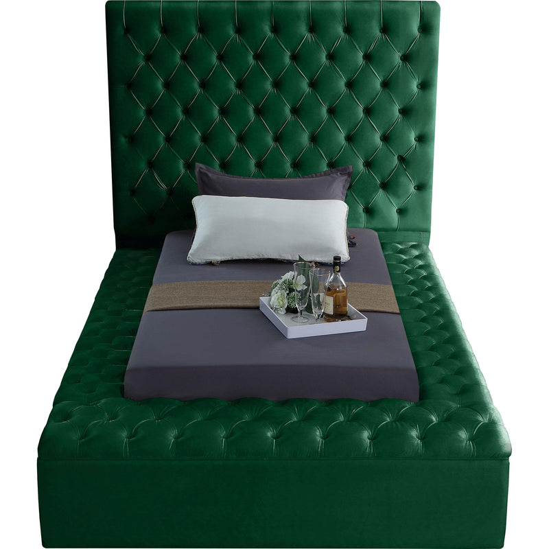 Meridian Bliss Green Velvet Twin Bed (3 Boxes) IMAGE 3