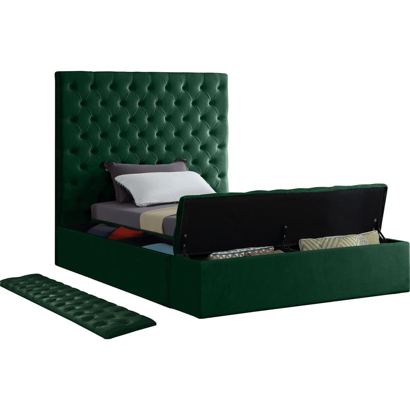 Meridian Bliss Green Velvet Twin Bed (3 Boxes) IMAGE 4