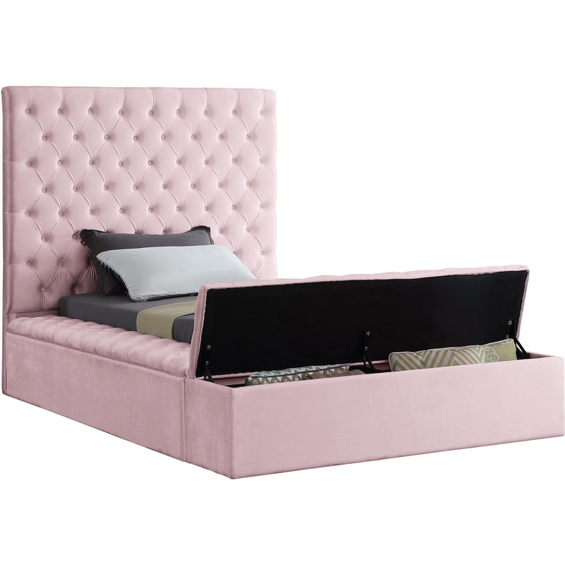 Meridian Bliss Pink Velvet Twin Bed (3 Boxes) IMAGE 2