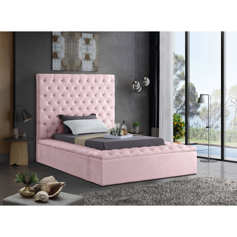 Meridian Bliss Pink Velvet Twin Bed (3 Boxes) IMAGE 5